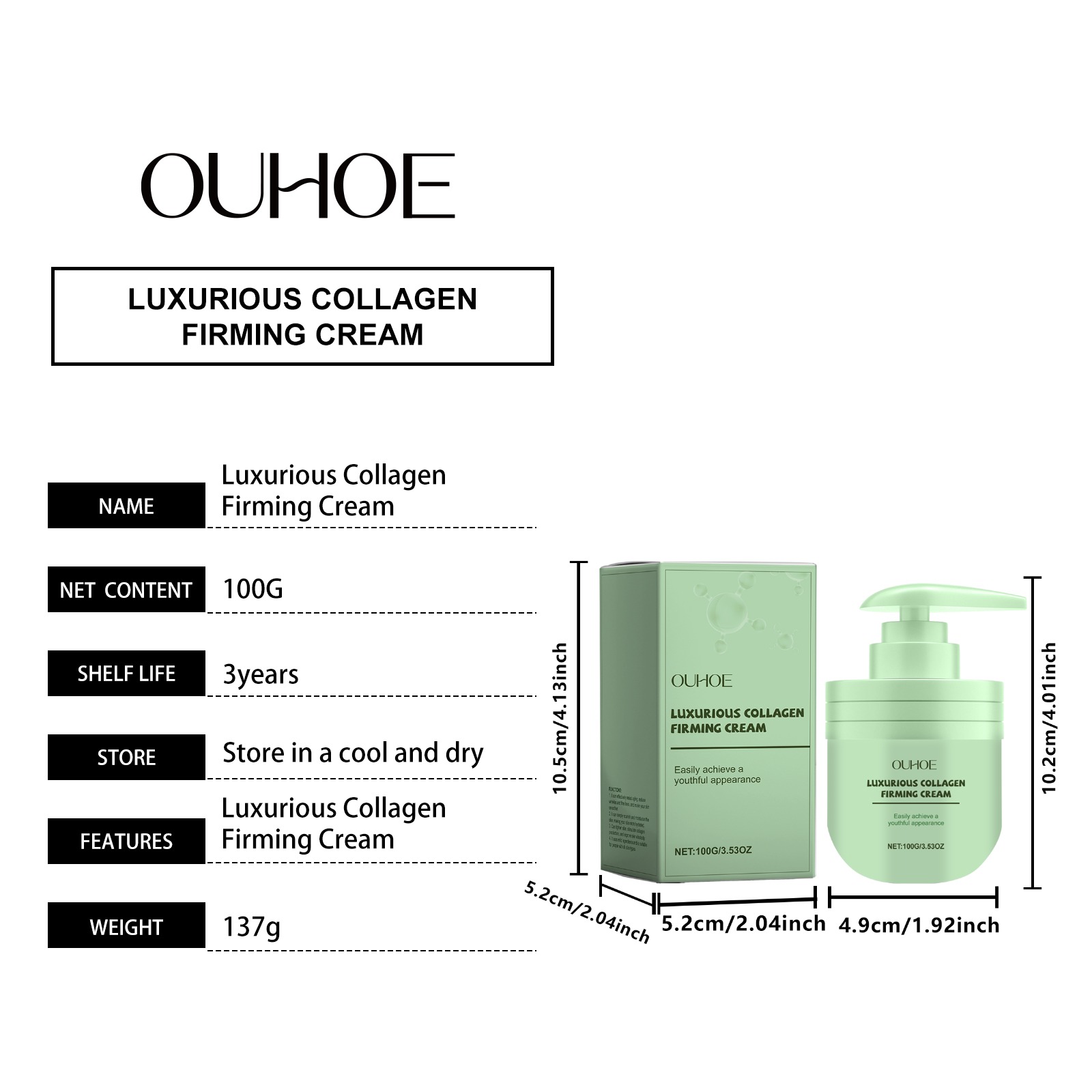 100g Collagen Peptide Cream Tr - Luxury Skincare Daily recension och pris