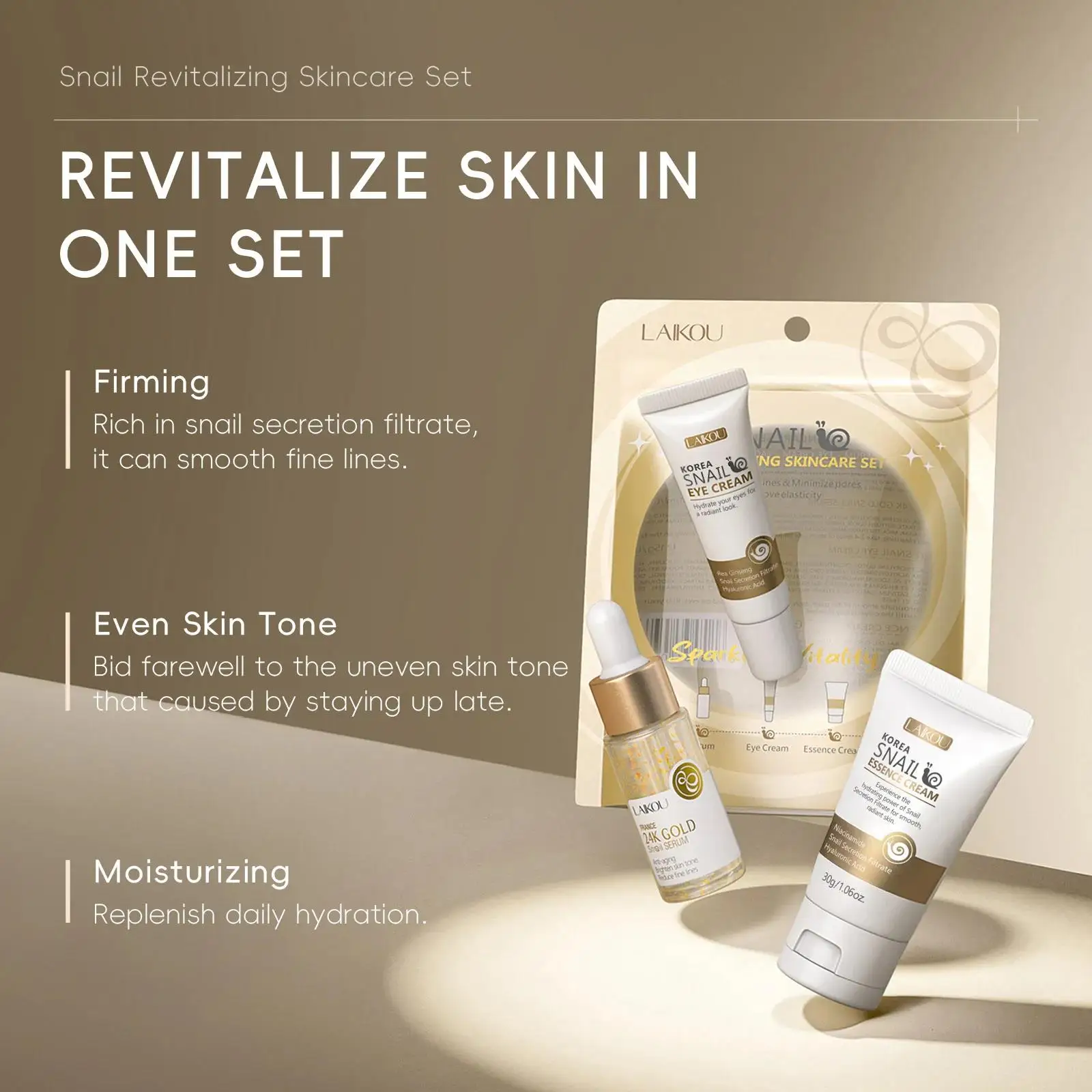 24K Gold Snail Repair Serum Ey - Luxury Skincare China recension och pris