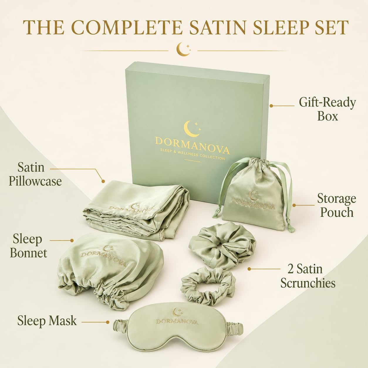 Luxury Satin Sleep Set – Satin - Luxury Skincare Gift Set recension och pris