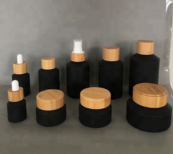 60pcs 120ml black matte glass  - Luxury Skincare Jars recension och pris