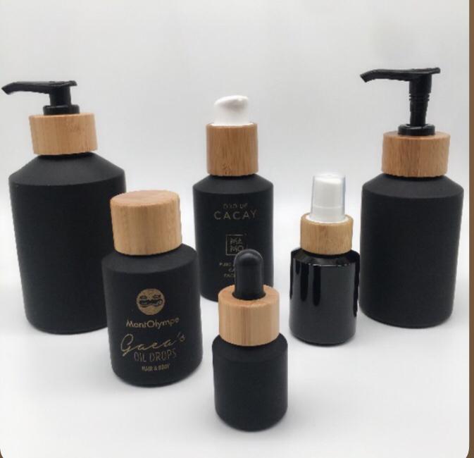 60pcs 120ml black matte glass  - Luxury Skincare Jars recension och pris