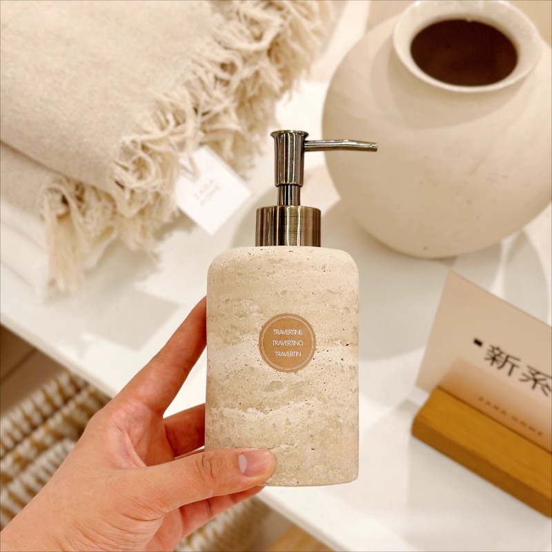 Natural Stone Lotion Dispenser - Luxury Skincare Jars recension och pris